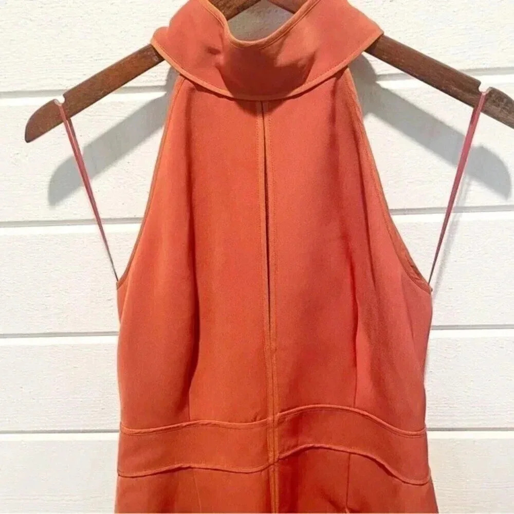C/Meo Collective Stolen Midi Dress in Rust Halter Neck Sleeveless Size Small - Picture 8 of 13